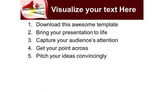 Business Graph On Dollar Money PowerPoint Templates Ppt Backgrounds For Slides 0313