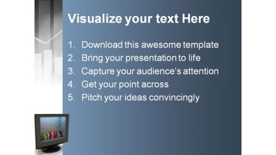 Business Graph On Monitor Success PowerPoint Themes And PowerPoint Slides 0411