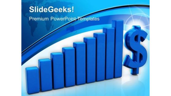 Business Graph With Dollar Sign Marketing PowerPoint Templates And PowerPoint Themes 1012