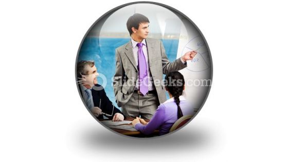 Business Group Listen PowerPoint Icon C