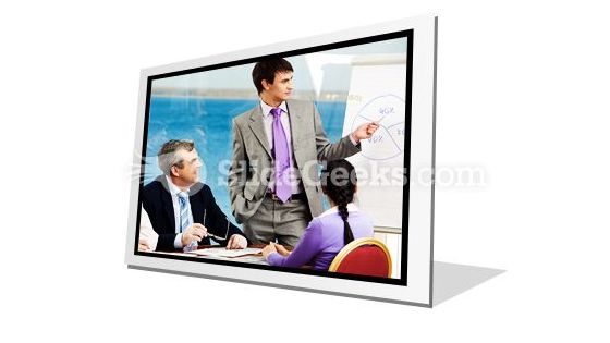 Business Group Listen PowerPoint Icon F