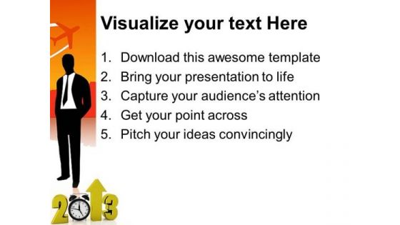 Business Growth In New Year Leadership PowerPoint Templates Ppt Backgrounds For Slides 1212