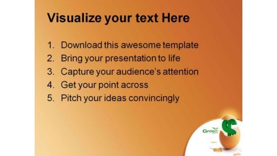 Business Growth Money PowerPoint Template 0510