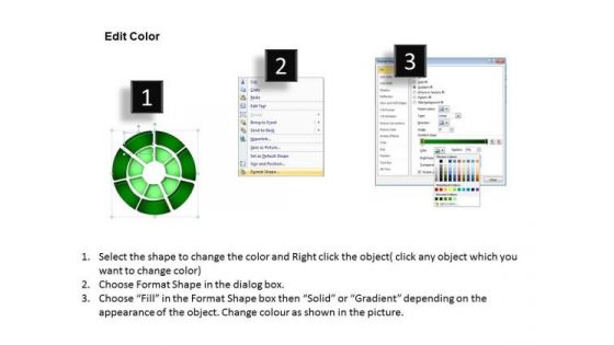 Business Growth PowerPoint Templates Business 3d Double Concentric Rings Pieces Ppt Slides