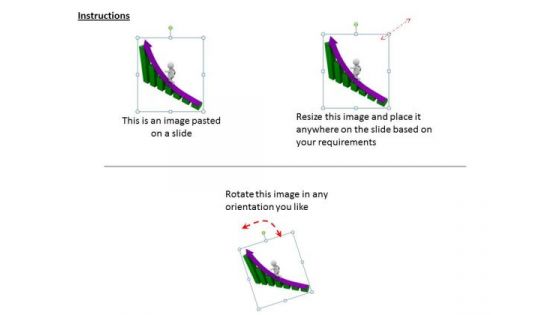 Business Growth Strategy 3d Man On Graph Character