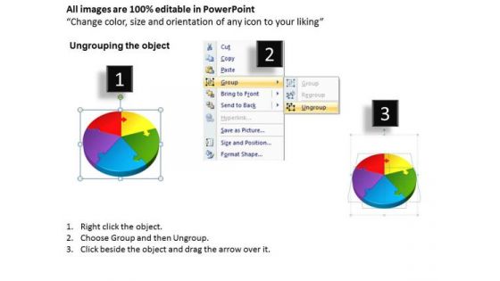 Business Image PowerPoint Templates Business 3d Jigsaw Circular Pie Chart Ppt Slides