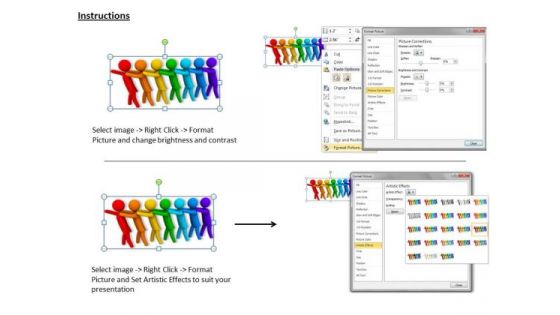 Business Integration Strategy 3d Image Of Team March Character Models