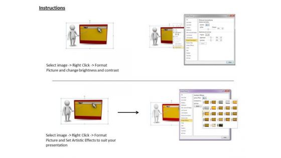 Business Integration Strategy 3d Man Showing Url Characters