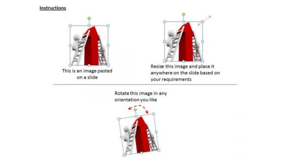 Business Integration Strategy 3d People Competing Ladders Character Modeling
