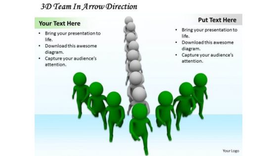 Business Integration Strategy 3d Team Arrow Direction Basic Concepts