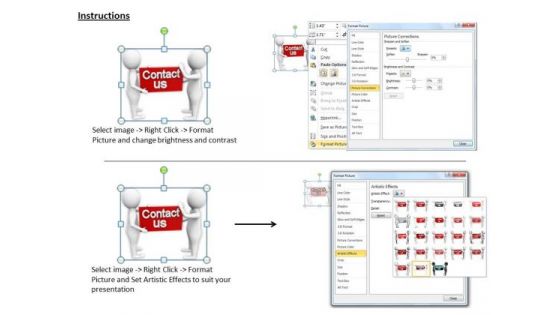 Business Intelligence Strategy 3d Illustration Of Contact Slide Concept Statement