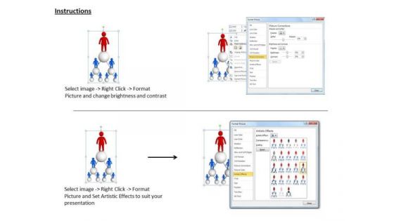 Business Intelligence Strategy 3d Leader On Top Of Pyramid Concept Statement