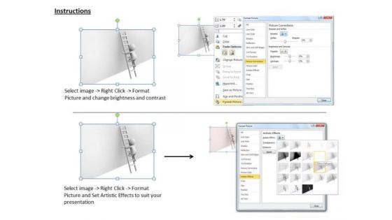 Business Intelligence Strategy 3d Man Try To Reach On Top Concepts