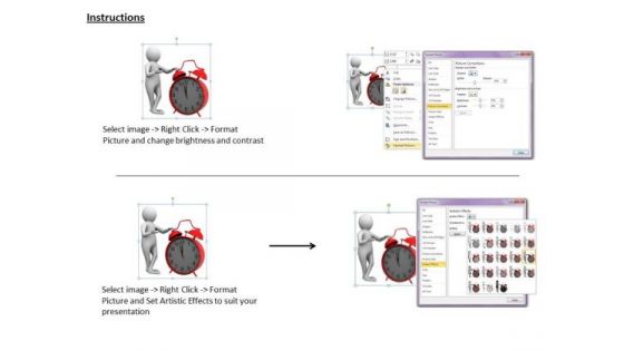 Business Intelligence Strategy 3d Man With Alarm Clock Concepts