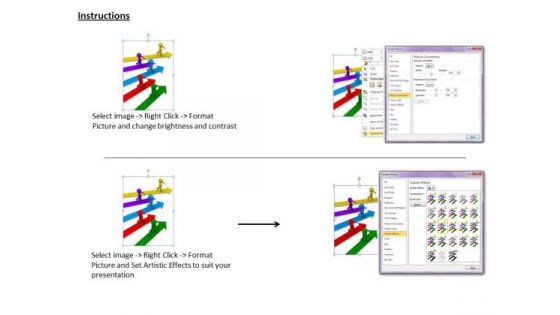 Business Intelligence Strategy 3d People Running On Arrows Basic Concepts
