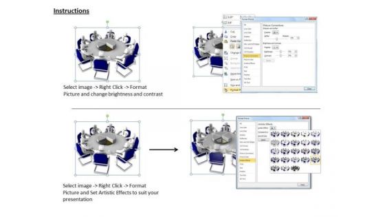 Business Intelligence Strategy 3d People Sitting Around Pie Chart Basic Concepts