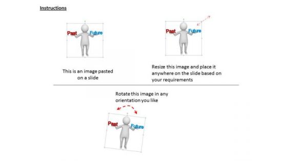 Business Level Strategy 3d Man Confused Between Past And Future Character Modeling