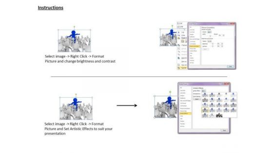 Business Level Strategy 3d People Positive Action Basic Concepts