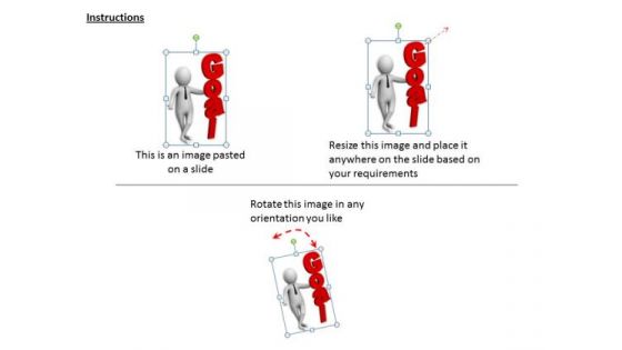 Business Level Strategy Definition 3d Man With Goal Character Modeling