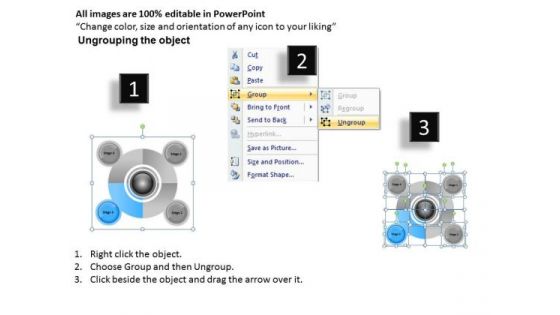 Business Life Cycle Diagram Implementation Of Plan 4 Stages Ppt PowerPoint Slides