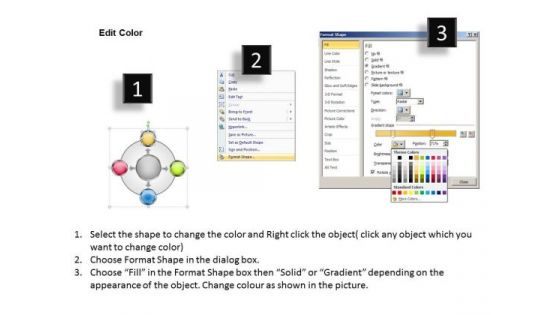 Business Logic Diagram 4 Stages Circular Manner Interconnection PowerPoint Slides