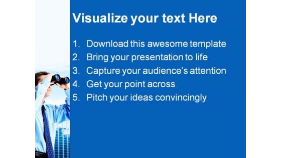 Business Look People PowerPoint Template 1010