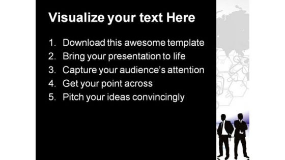 Business Man Global PowerPoint Background And Template 1210