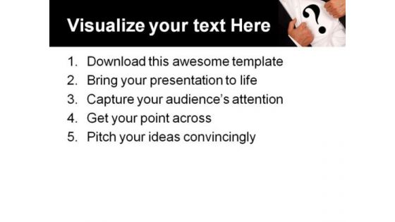 Business Man Question Future People PowerPoint Template 1110