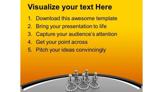 Business Man With Different Gear PowerPoint Templates Ppt Backgrounds For Slides 0713