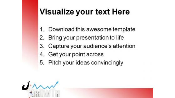 Business Man With Growth Success PowerPoint Themes And PowerPoint Slides 0511