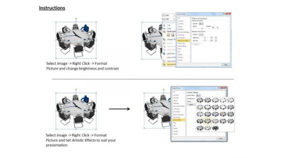 Business Management Strategy 3d Team Sitting Meeting Adaptable Concepts