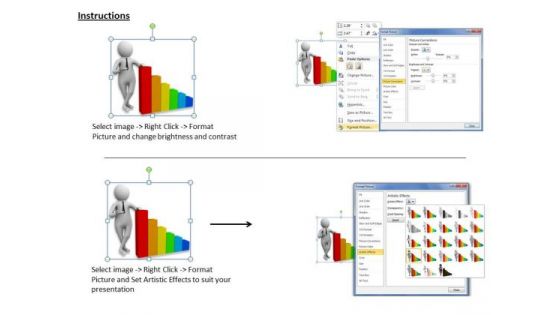 Business Management Strategy 3d With Bar Graph Adaptable Concepts