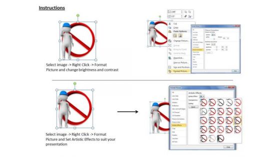 Business Management Strategy See The Warning Sign 3d Character Modeling