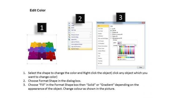 Business Marketing PowerPoint Templates Business 3d Puzzle Pieces Put Together Ppt Slides