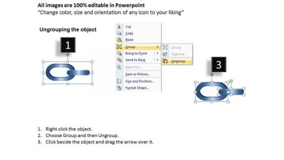 Business Marketing PowerPoint Templates Business Five Linked Chains Ppt Slides