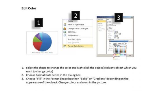 Business Marketing PowerPoint Templates Business Pie Chart With Gloss Ppt Slides