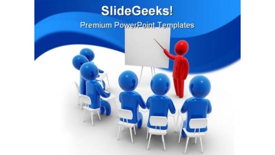 Business Meeting People PowerPoint Template 0810