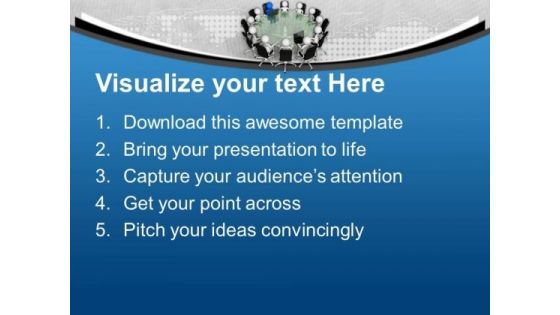 Business Meeting With A Leader PowerPoint Templates Ppt Backgrounds For Slides 0413