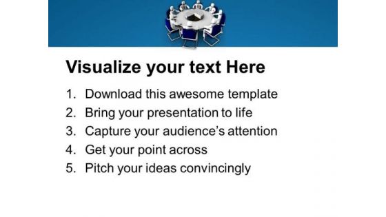 Business Meeting With Pie Chart PowerPoint Templates Ppt Backgrounds For Slides 0713