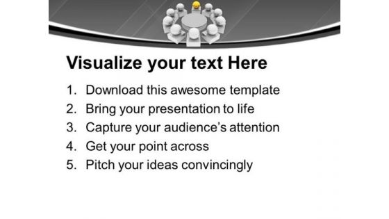 Business Meeting With Target Set Up PowerPoint Templates Ppt Backgrounds For Slides 0413