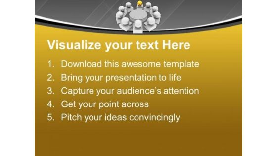 Business Meeting With Target Set Up PowerPoint Templates Ppt Backgrounds For Slides 0413