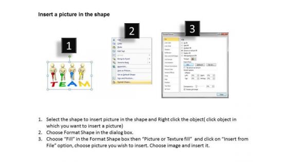 Business Men 3d Forming Team Unity PowerPoint Templates