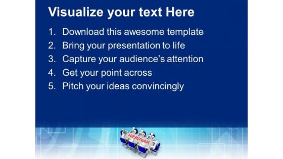 Business Men Discussing On Webinar PowerPoint Templates Ppt Backgrounds For Slides 0313
