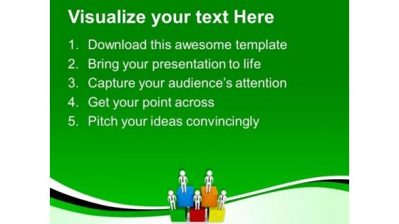Business Men On Colorful Boxes PowerPoint Templates Ppt Backgrounds For Slides 0713