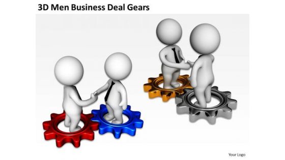Business Men PowerPoint Templates Deal Gears Ppt Backgrounds For Slides