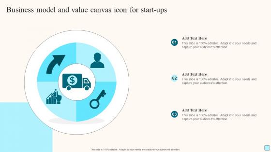 Business Model And Value Canvas Icon For Start Ups Diagrams Pdf