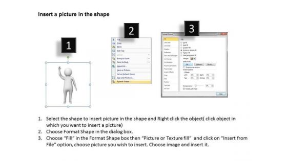 Business Model Diagram Examples 3d Man Waving His Hand PowerPoint Templates
