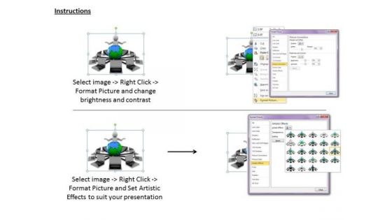 Business Model Strategy 3d Image Of Global Network Character