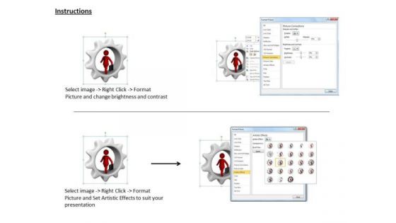 Business Model Strategy 3d Man Gear Process Basic Concepts