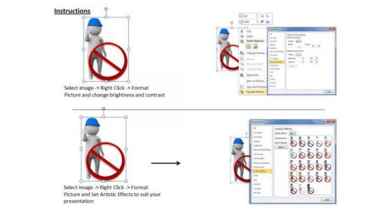 Business Model Strategy 3d Man Giving Warning Adaptable Concepts